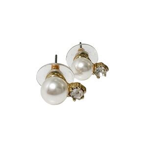 Coldwater Creek Elegant Gold and Pearl Stud Earrings